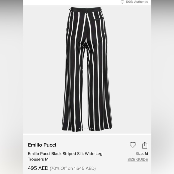 Emilio Pucci Silk Stripe Wide Leg Trouser - Picture 10 of 13